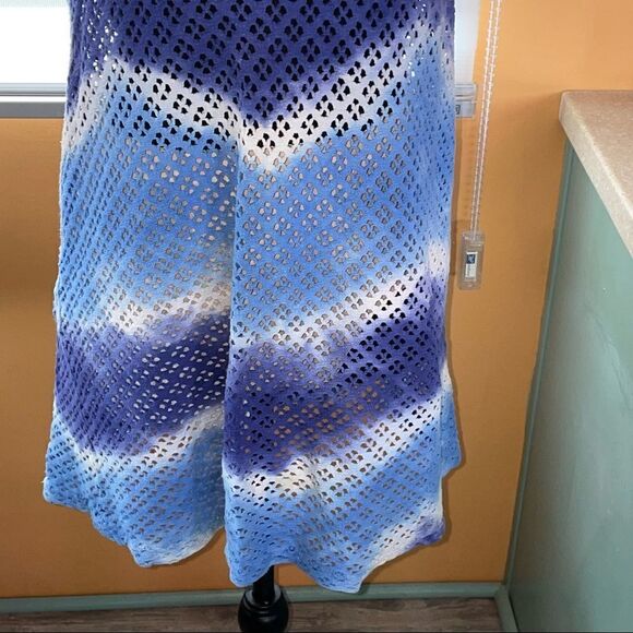 BEACH Cabana net style blues tie dye racer back size M - Picture 3 of 11
